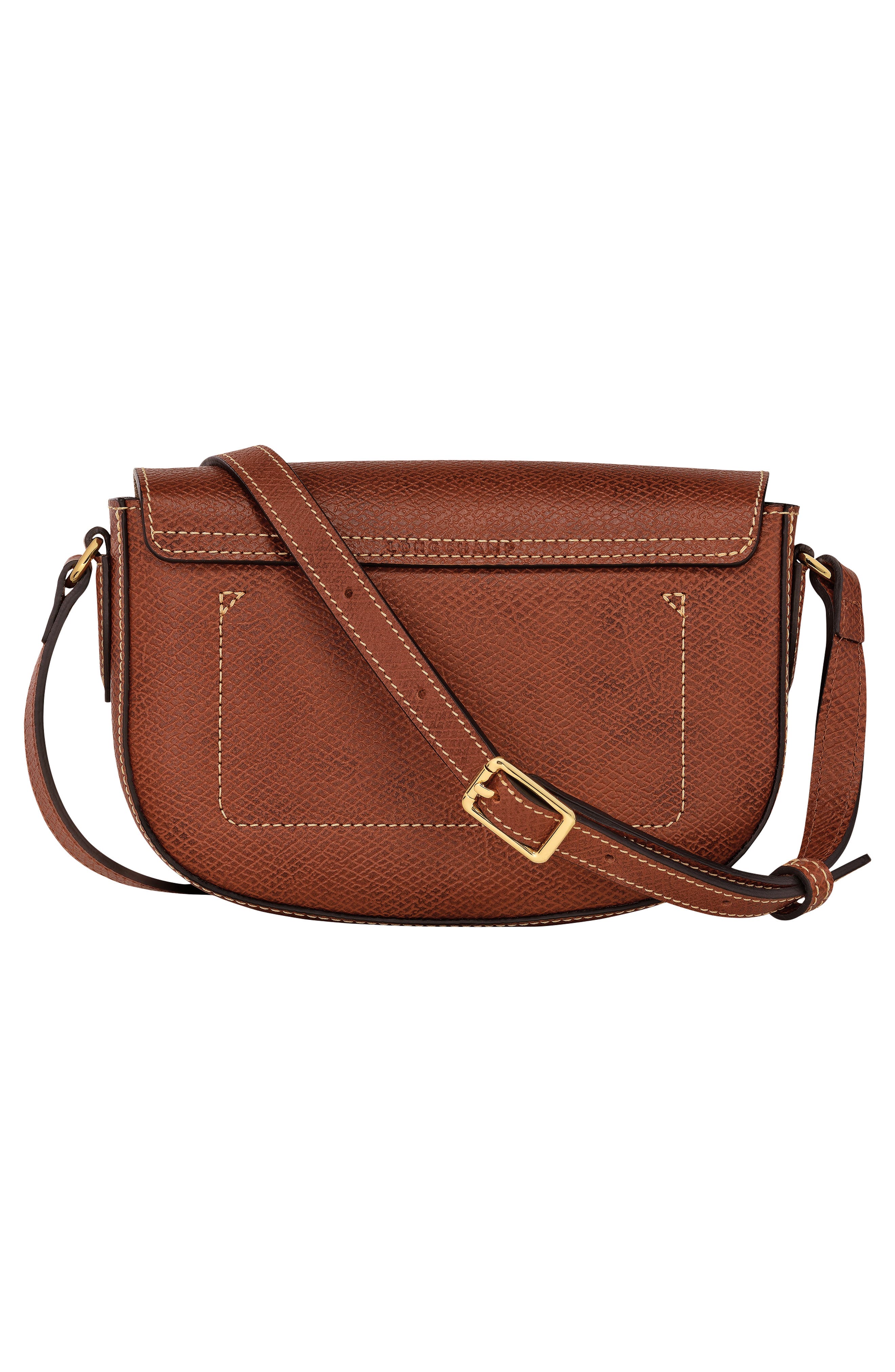 Épure Leather Crossbody Bag, Alternate, color, BROWN
