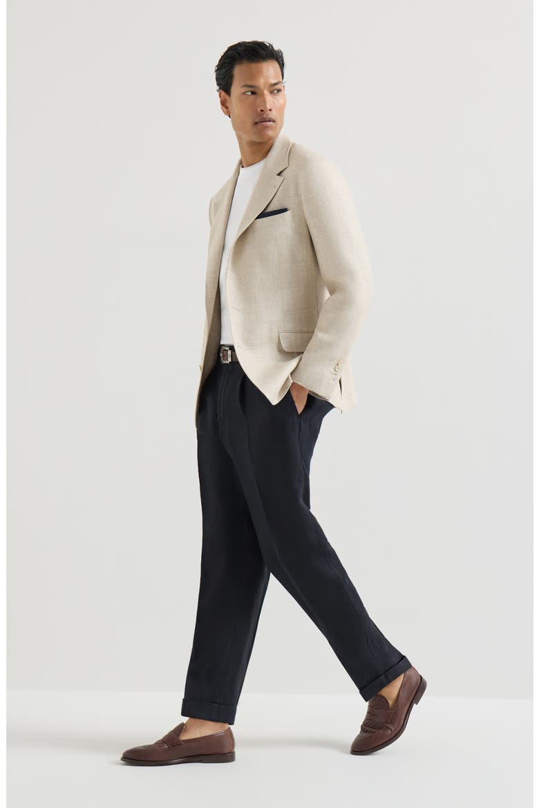 Gabardine garment dyed trousers, Alternate, color, Navy Blue