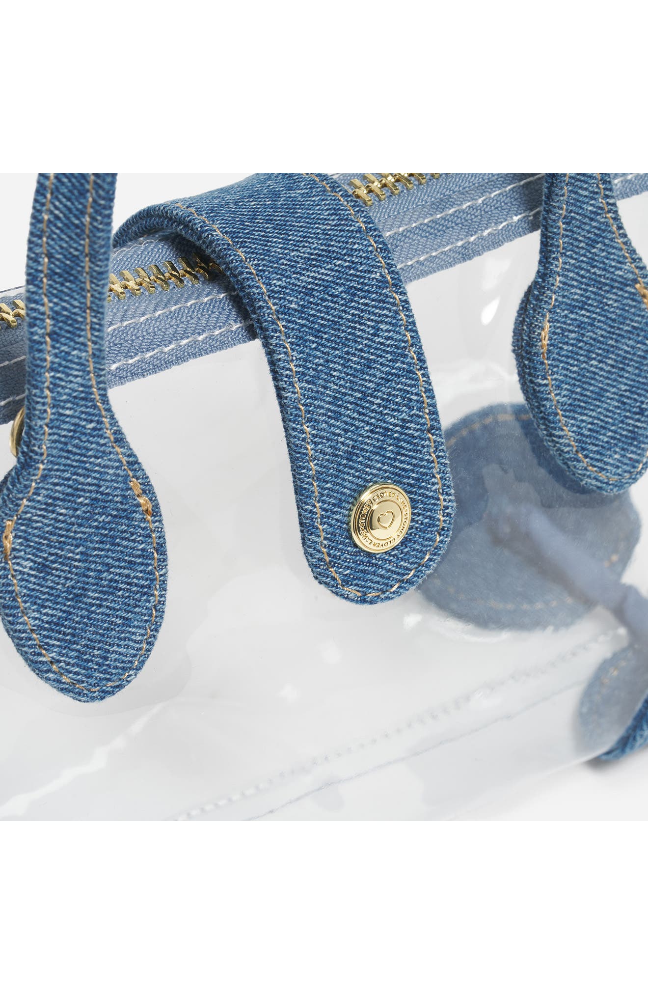 Jelly Pouchette Clear Crossbody Bag, Alternate, color, MEDIUM WASH DENIM