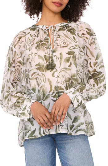 VINCE CAMUTO VINCE CAMUTO OVERSIZE TIE NECK TOP