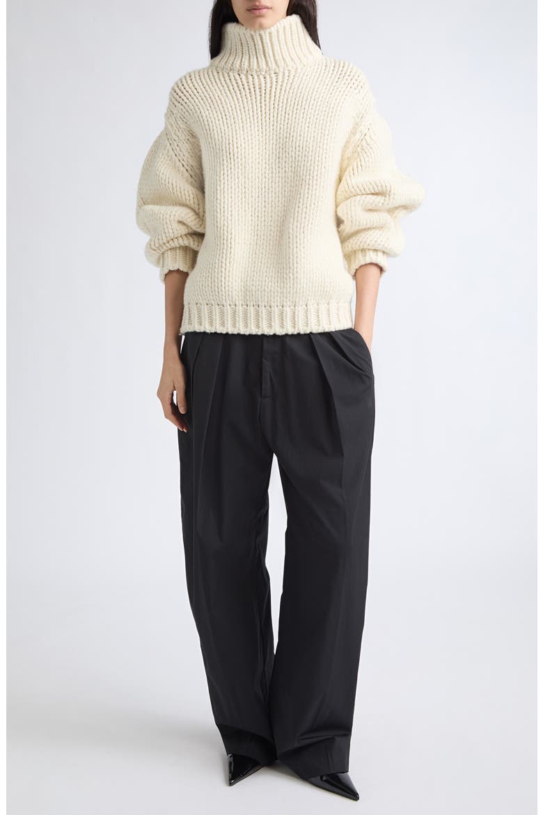 Bruno Wool Blend Turtleneck Sweater, Alternate, color, NATURAL
