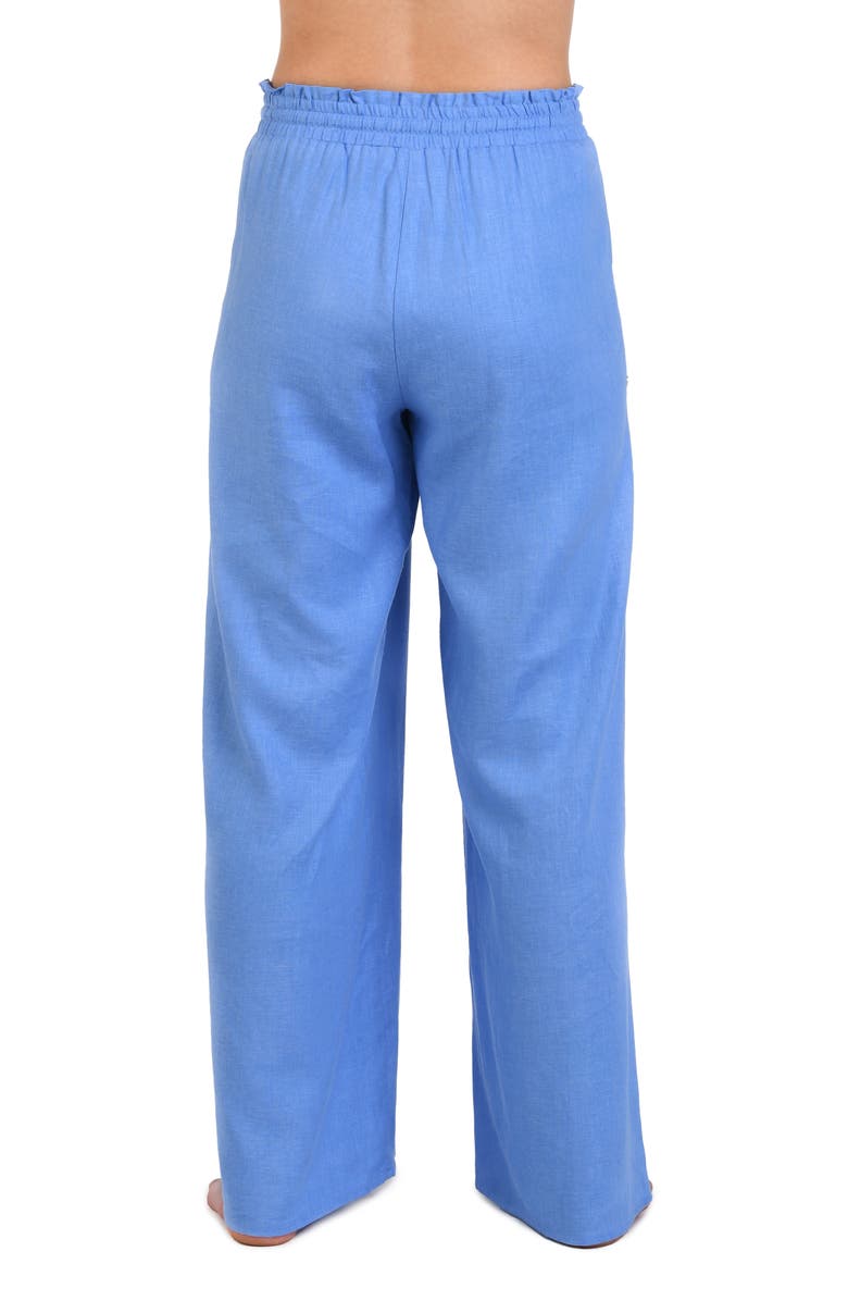 La Blanca Beach Cover-Up Pants, Alternate, color, Chambray