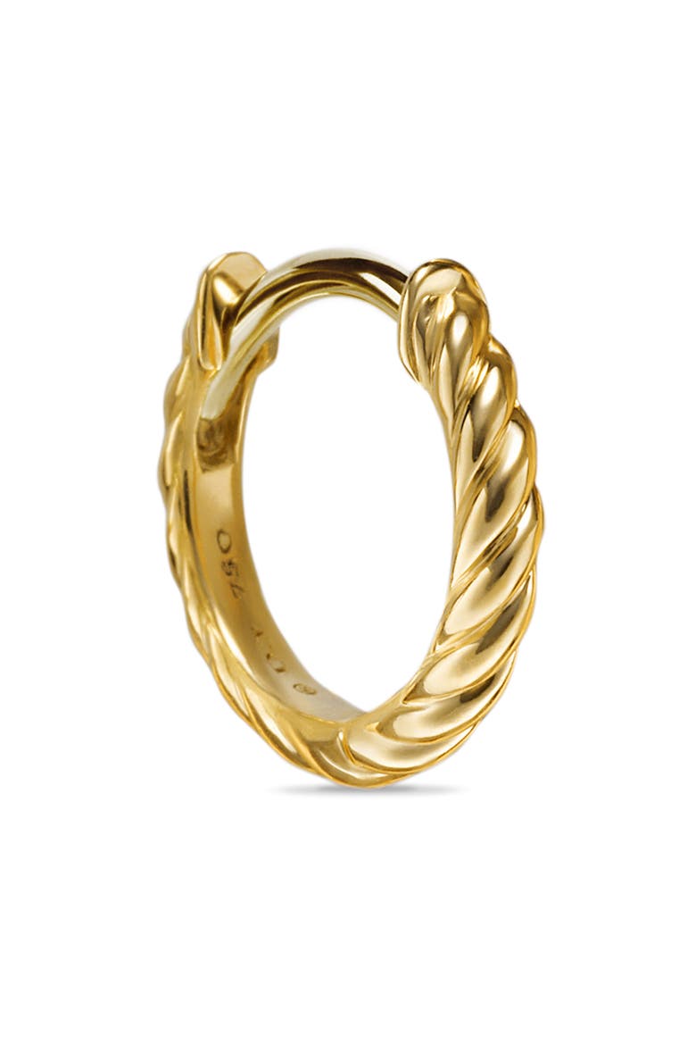 Sculpted Cable Huggie Hoop Earrings, Alternate, color, 18K YELLOW GOLD