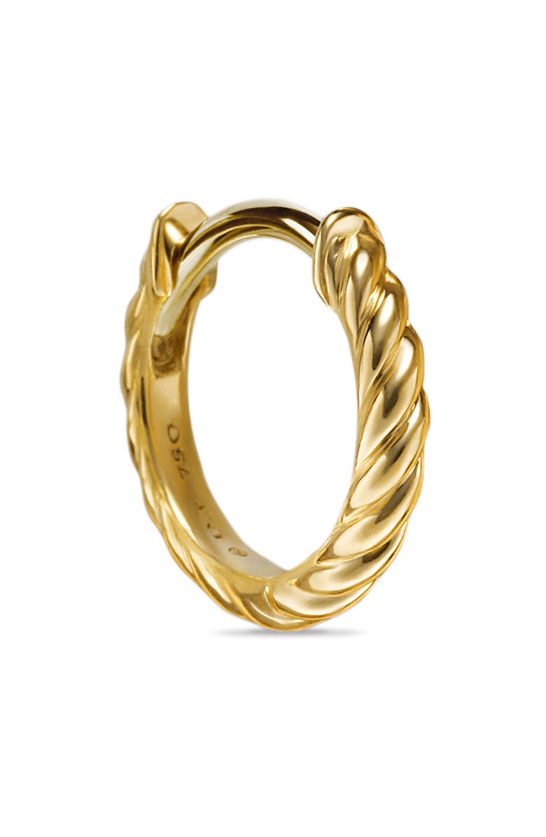 David Yurman Sculpted Cable Huggie Hoop Earrings, Alternate, color, 18K Yellow Gold