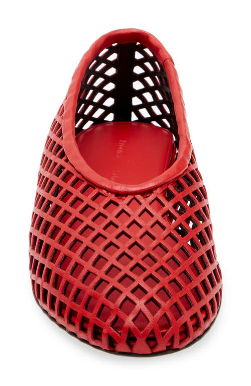 Proenza Schouler Tee Perforated Leather Ballerina Flats In Red