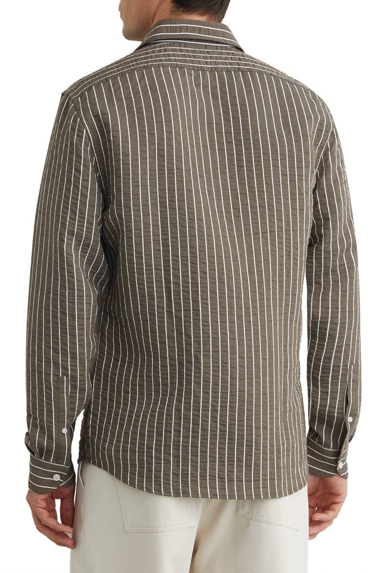 Dupree Stripe Cotton Blend Seersucker Button-Up Shirt, Alternate, color, VINTAGE GREEN