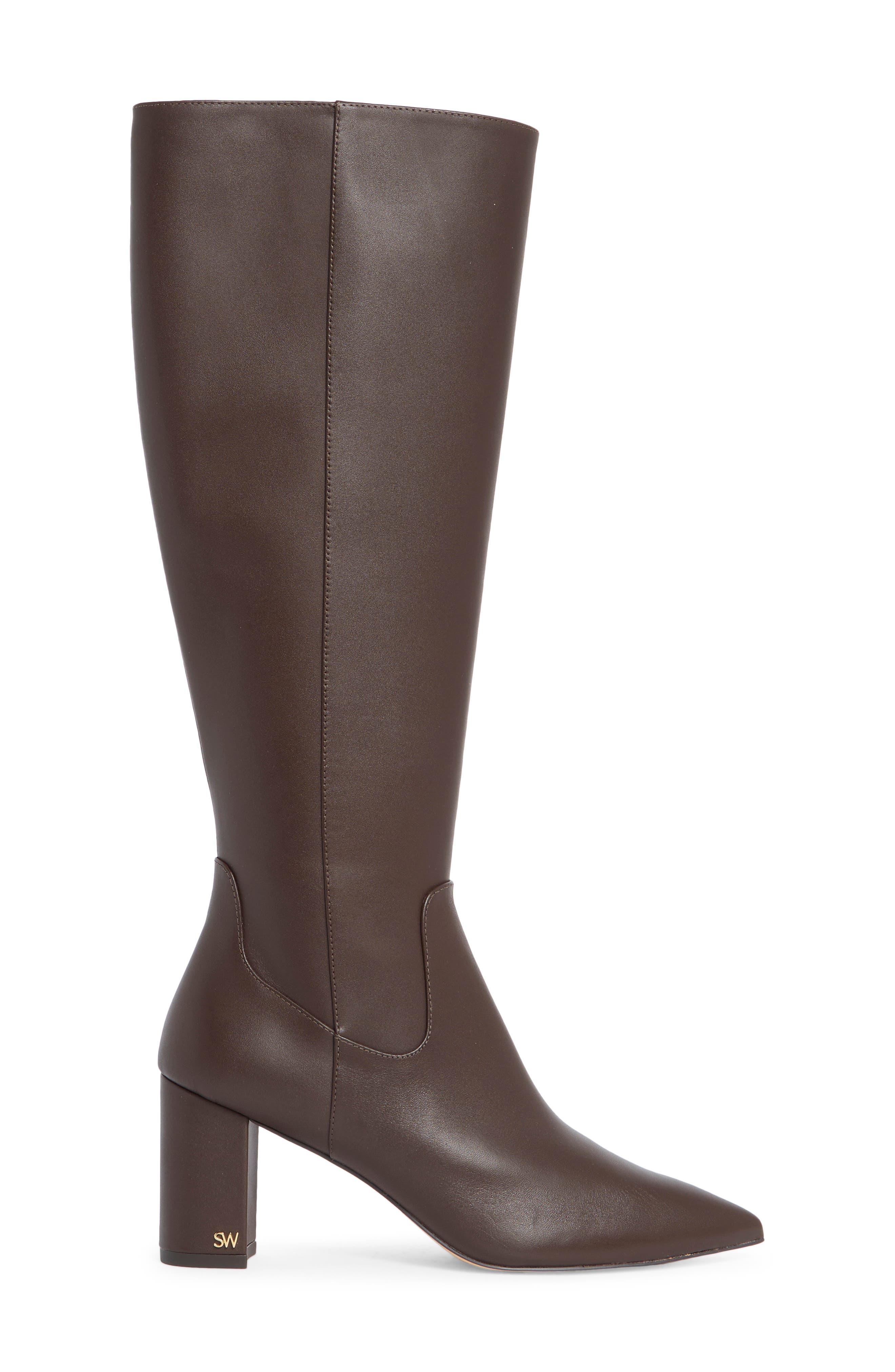 Stuart Weitzman Renegade Block Heel Boot, Alternate, color, Walnut