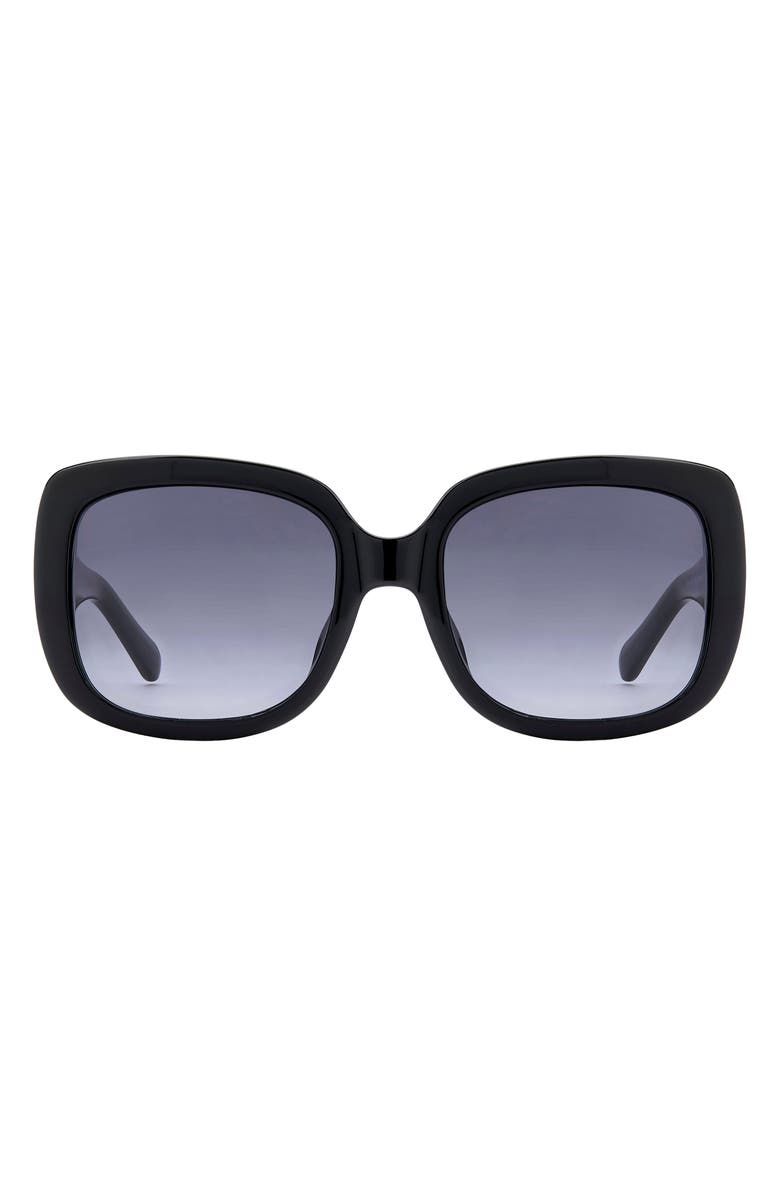 Fossil 54mm Gradient Rectangular Sunglasses, Main, color, Black