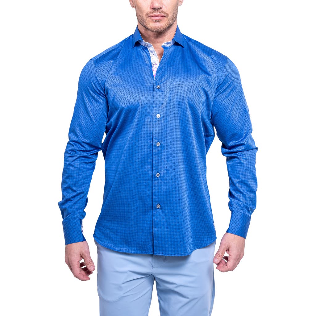 Maceoo Einstein Resistance0102 Blue Button-up Shirt In Blue