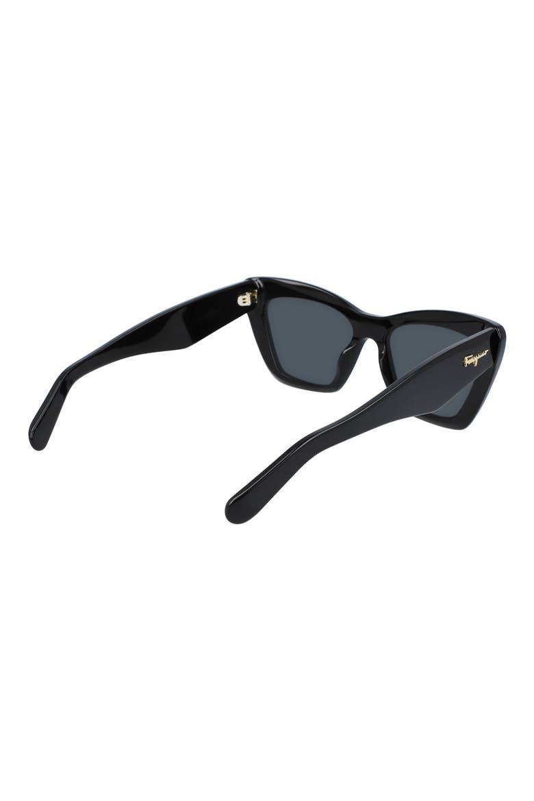 55mm Butterfly Sunglasses, Alternate, color, BLACK