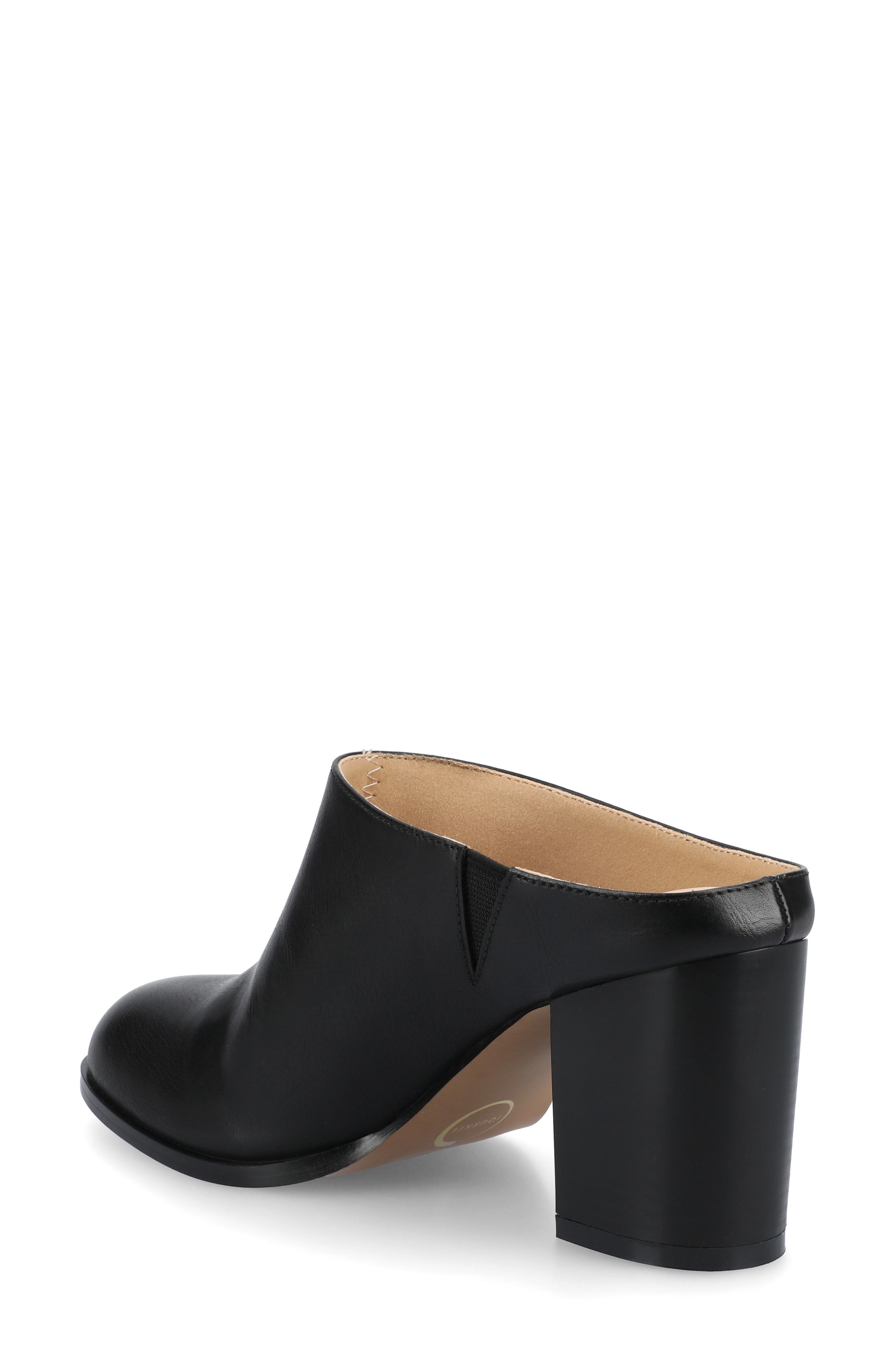 Journee Collection Kendra Block Heel Mule, Alternate, color, Black