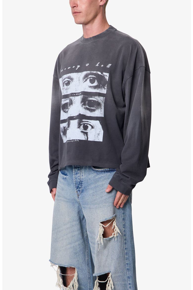 Doorway Long Sleeve Cotton Graphic T-Shirt, Alternate, color, WASHED BLACK