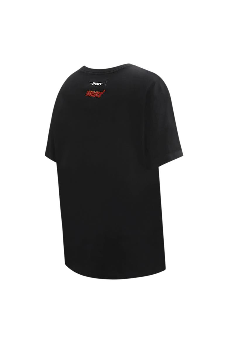 Women's Pro Standard Black Miami Heat Script Boyfriend T-Shirt, Alternate, color, Black