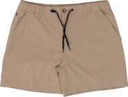 BURNSIDE Zip Front Elastic Waist Performance Shorts