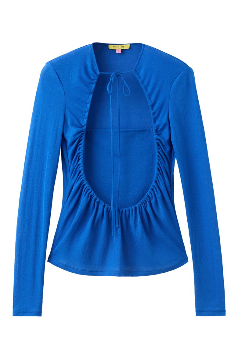 Overlay Long Sleeve Top, Alternate, color, BLUE