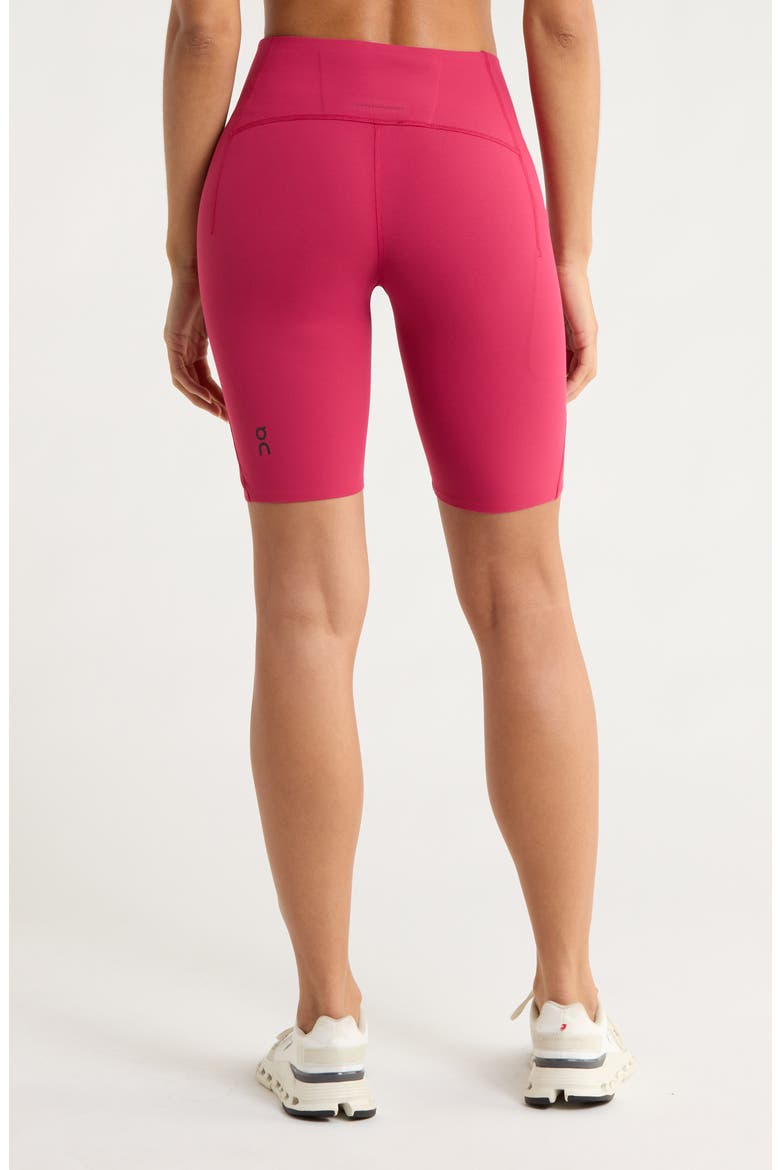 Studio High Waist Bike Shorts, Alternate, color, GRENADINE