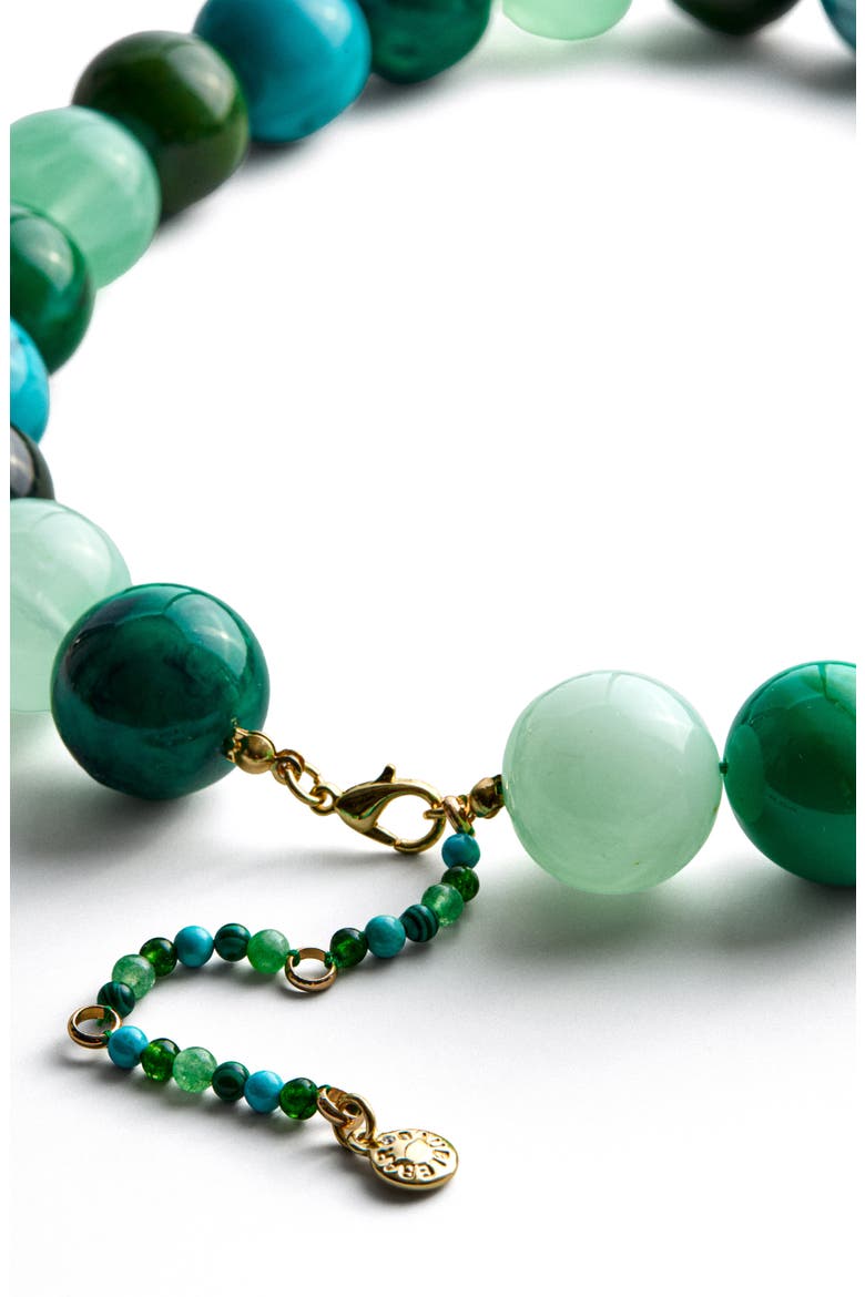 Jane Rainbow Semiprecious Beaded Necklace, Alternate, color, GREEN MULTI