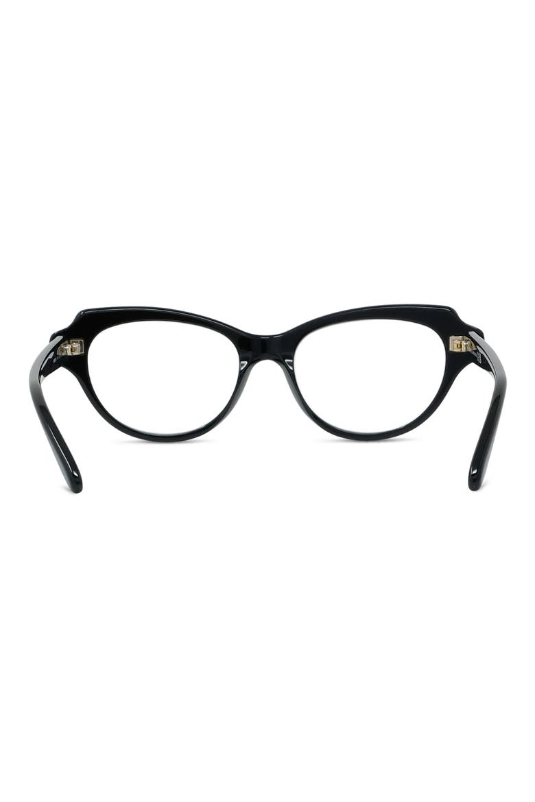 Slim 52mm Geometric Optical Glasses, Alternate, color, SHINY BLACK