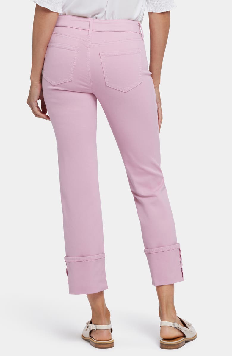NYDJ Marilyn Wide Cuff Straight Leg Jeans, Alternate, color, Pink Nectar