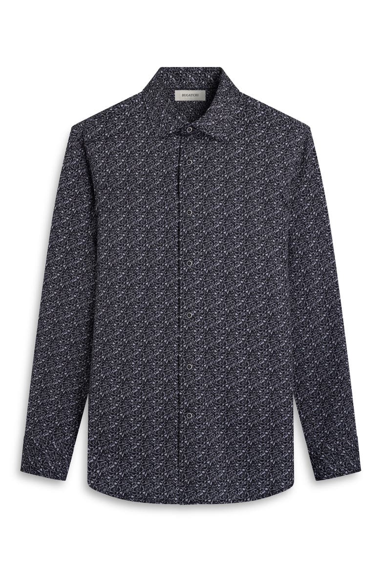James OoohCotton® Music Print Button-Up Shirt, Alternate, color, BLACK