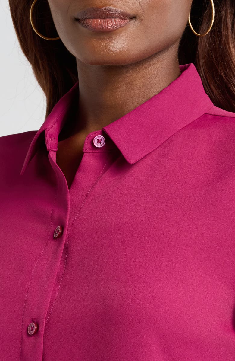 Halogen<sup>®</sup> Long Sleeve Button-Up Shirt, Alternate, color, Raspberry Purple