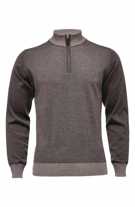 Emanuel Berg Merino Wool Quarter Zip Sweater