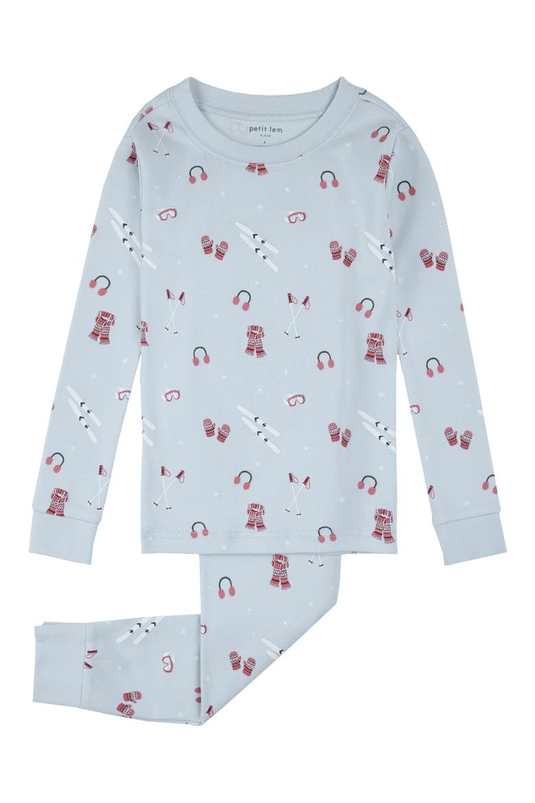 Kids' Ski Gear Pajamas, Main, color, LIGHT BLUE