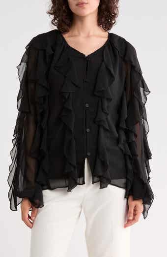 Flyn Ruffle Button-Up Shirt