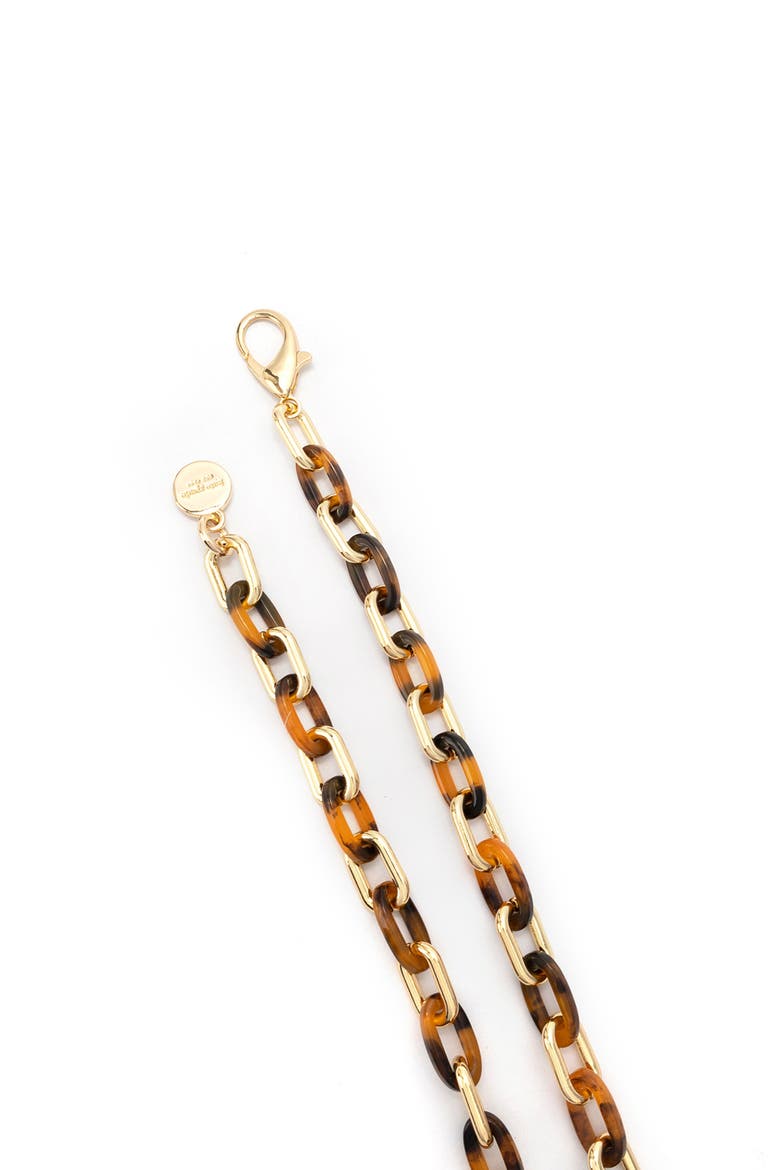 tortoiseshell & chain link belt, Alternate, color, POLISHED GOLD