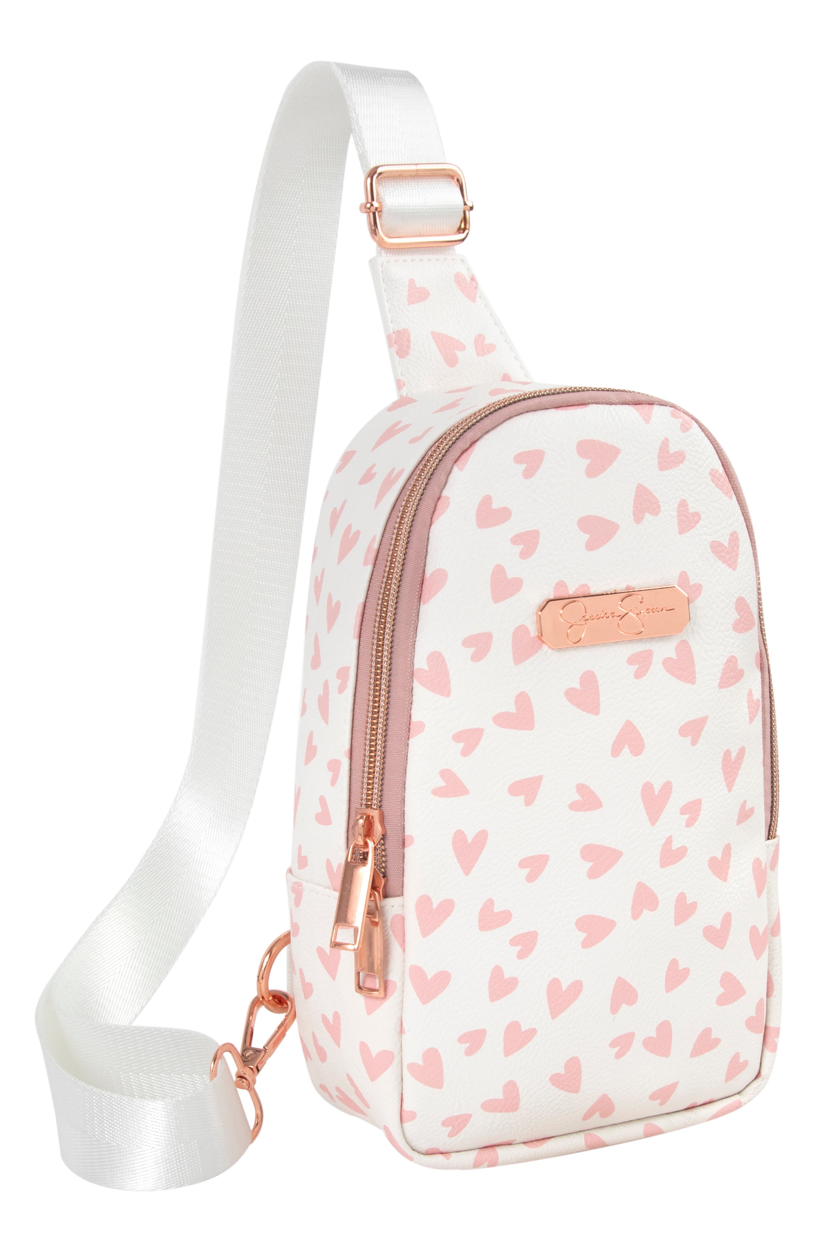 Jessica Simpson Kids' Heart Sling Crossbody Bag, Alternate, color, 