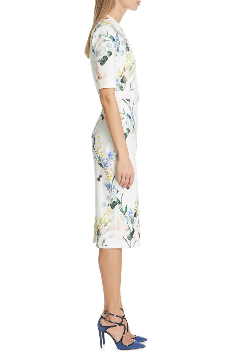Lylli Elegance Pencil Dress, Alternate, color, WHITE
