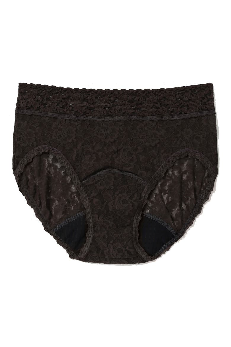 x Saalt Signature Lace® Leakproof French Briefs, Alternate, color, GRANITE