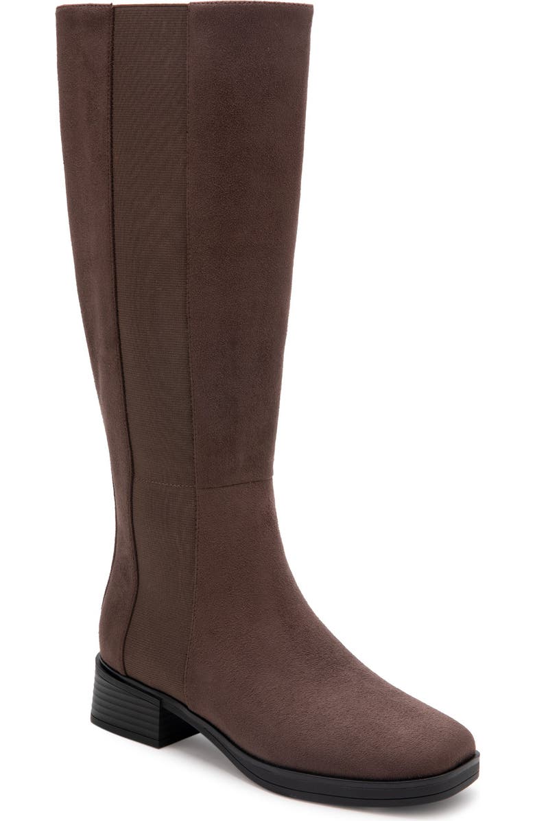 Aerosoles Daria Tall Boot, Main, color, Java Faux Suede