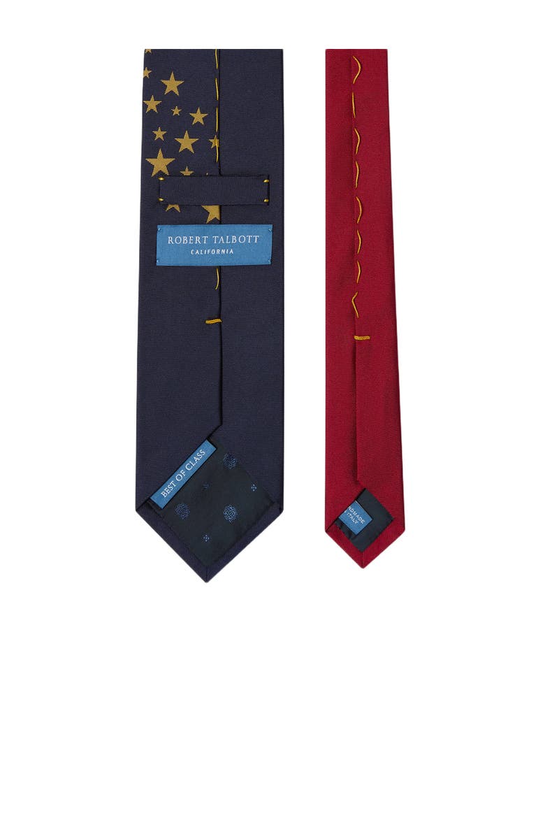 Robert Stars Two Tone Best of Class Necktie, Alternate, color, Navy/Red