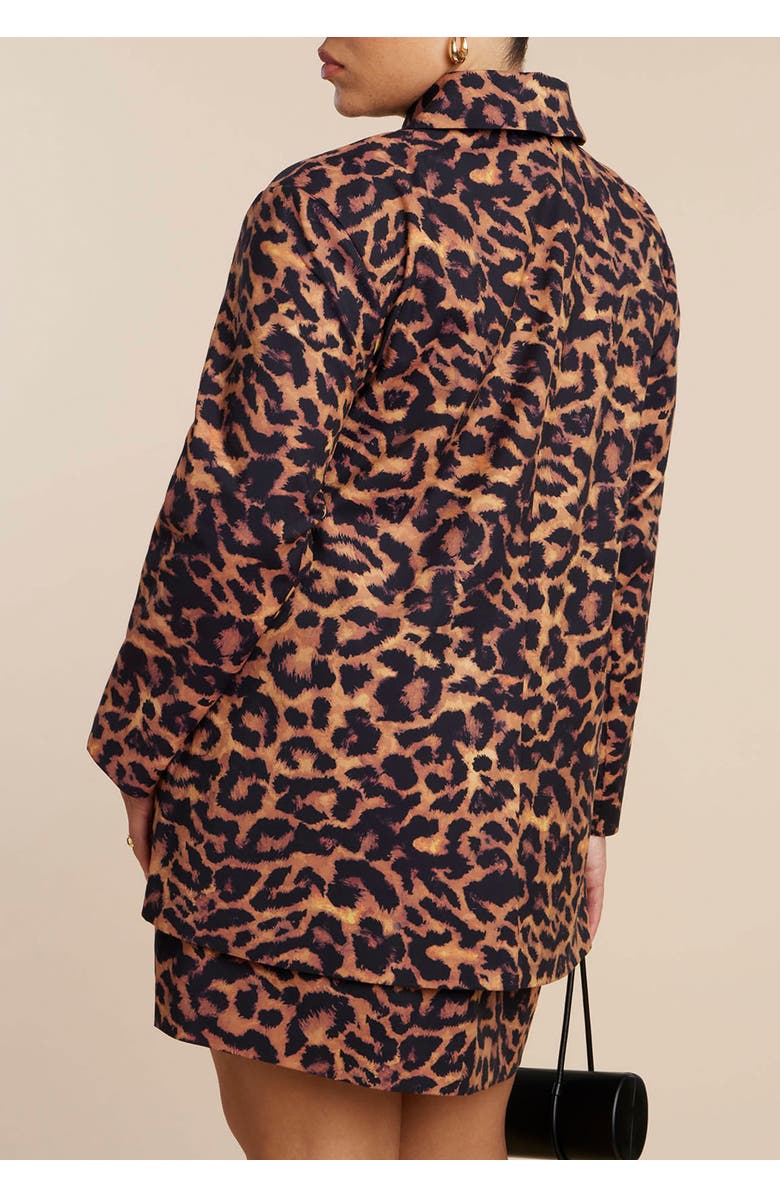 ELOQUII Leopard Print Jacket, Alternate, color, Fuzzy Leopard