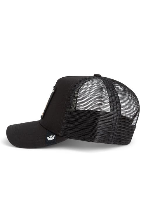 Goorin Bros . The Cancelled Skull Patch Snapback Trucker Hat In Black