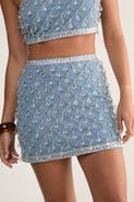 NASTY GAL Droplet Embellished Mini Skirt