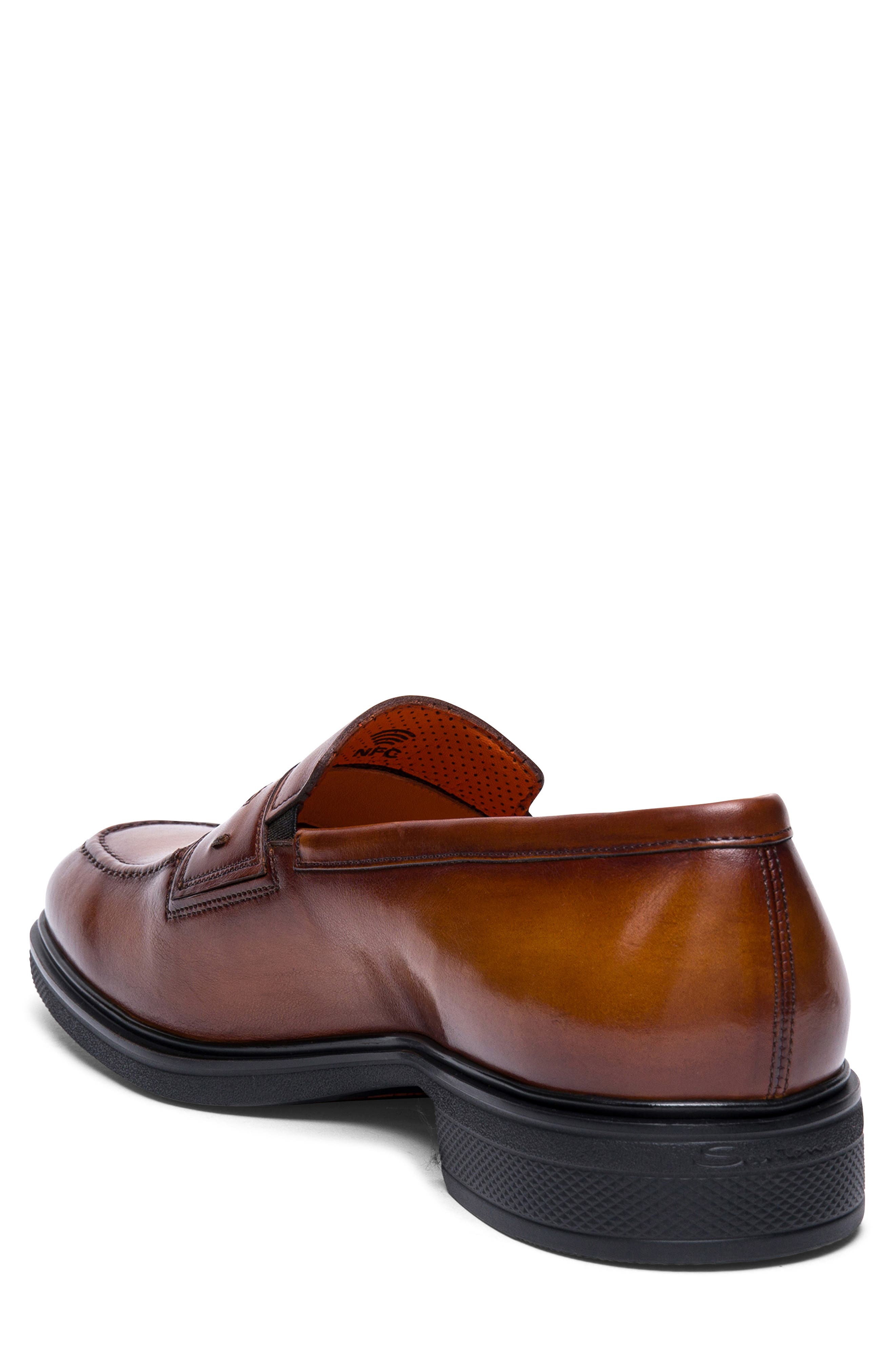 Santoni Easy Penny Loafer, Alternate, color, Light Brown