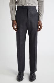 Thom Browne Fit 1 Pinstripe Wool Backstrap Pants