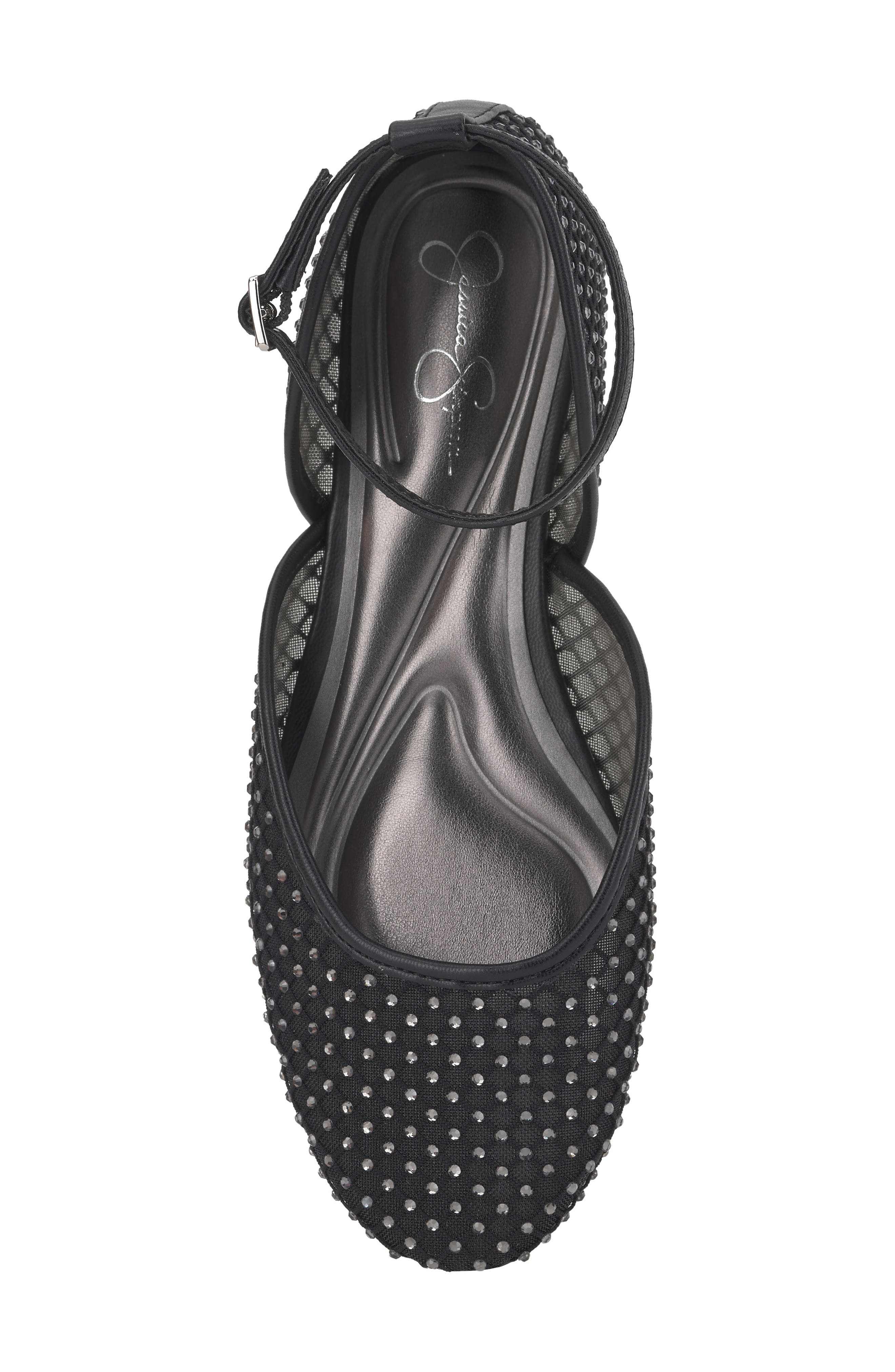 Jessica Simpson Laelli Ankle Strap Flat, Alternate, color, Black