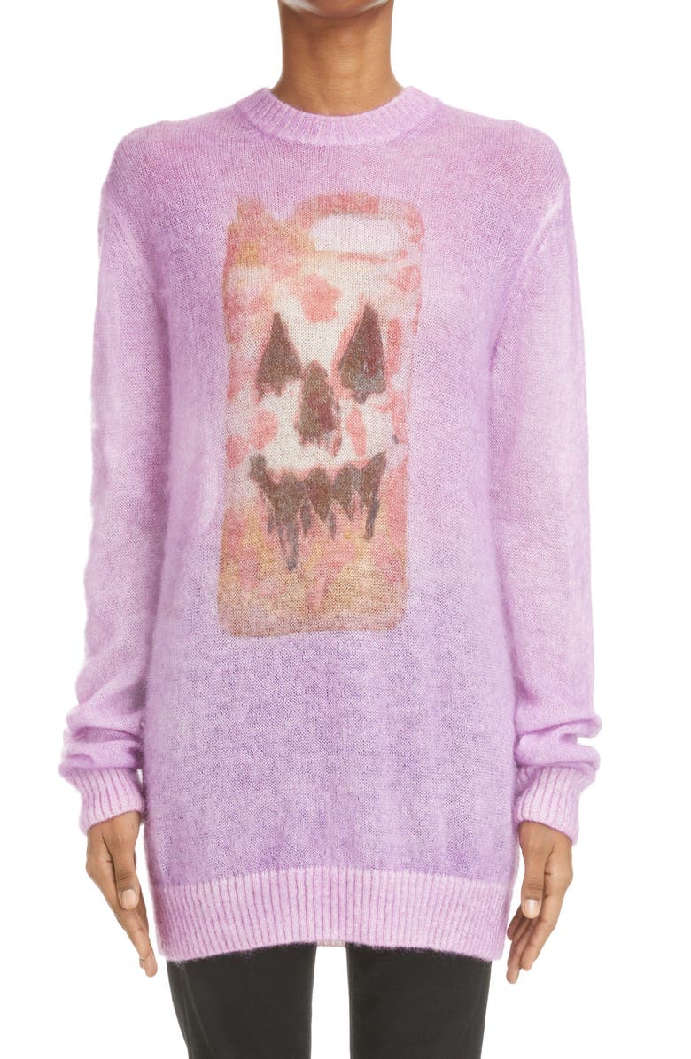 Givenchy x Josh Smith Oversize Mohair Blend Graphic Sweater, Main, color, 