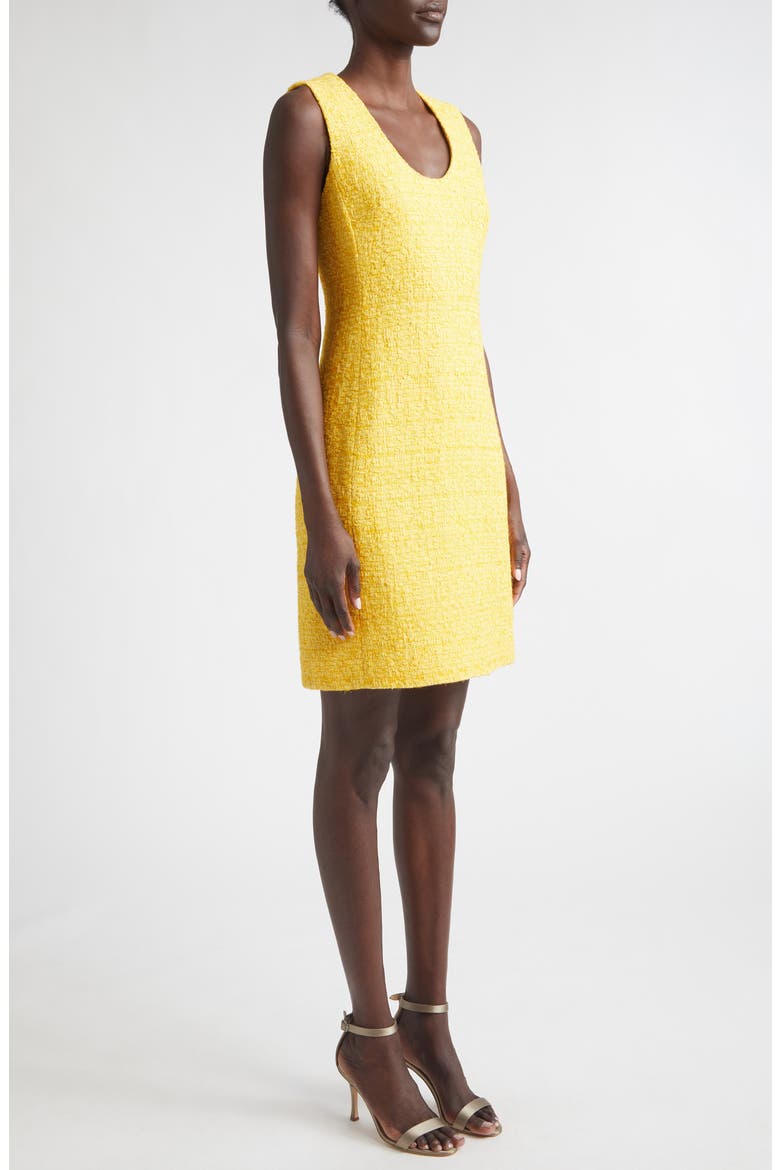 Frosted Tweed Dress, Alternate, color, SUNSHINE YELLOW