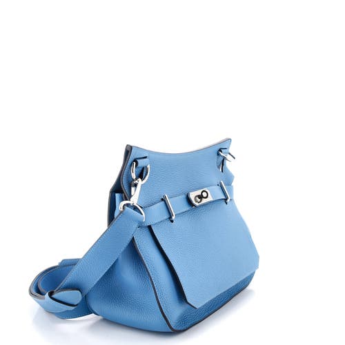 Pre-owned Hermes  Hermes Jypsiere Bag Clemence 31 In Blue