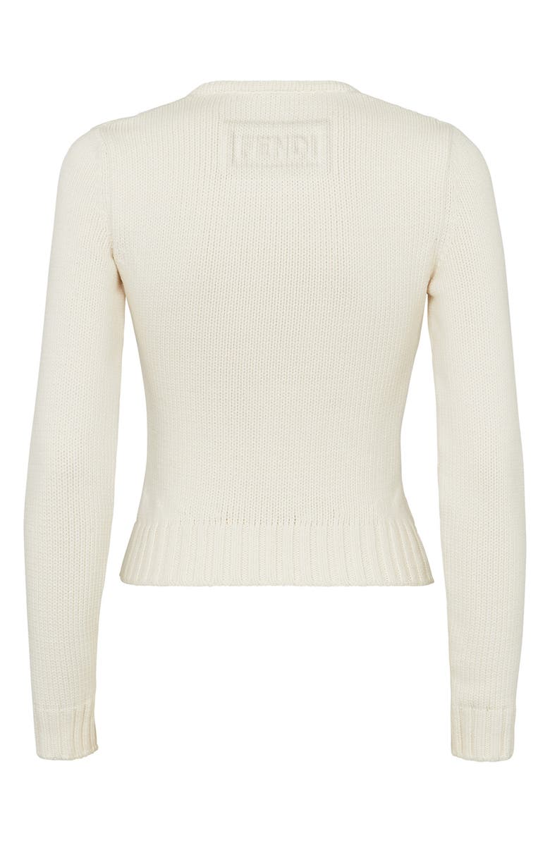 Fendi Trompe l'Oeil V-Neck Sweater, Alternate, color, 