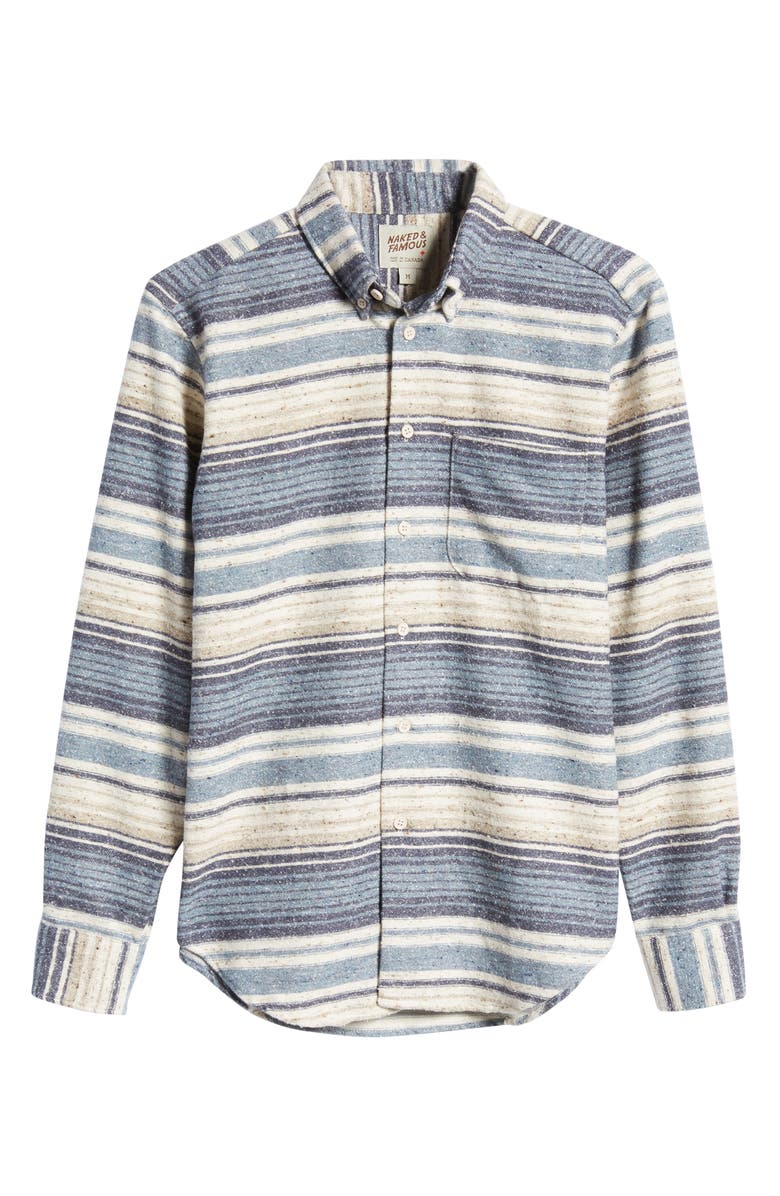 Naked & Famous Denim Naked & Famous Easy Heavyweight Brushed Button-Up Shirt, Alternate, color,
