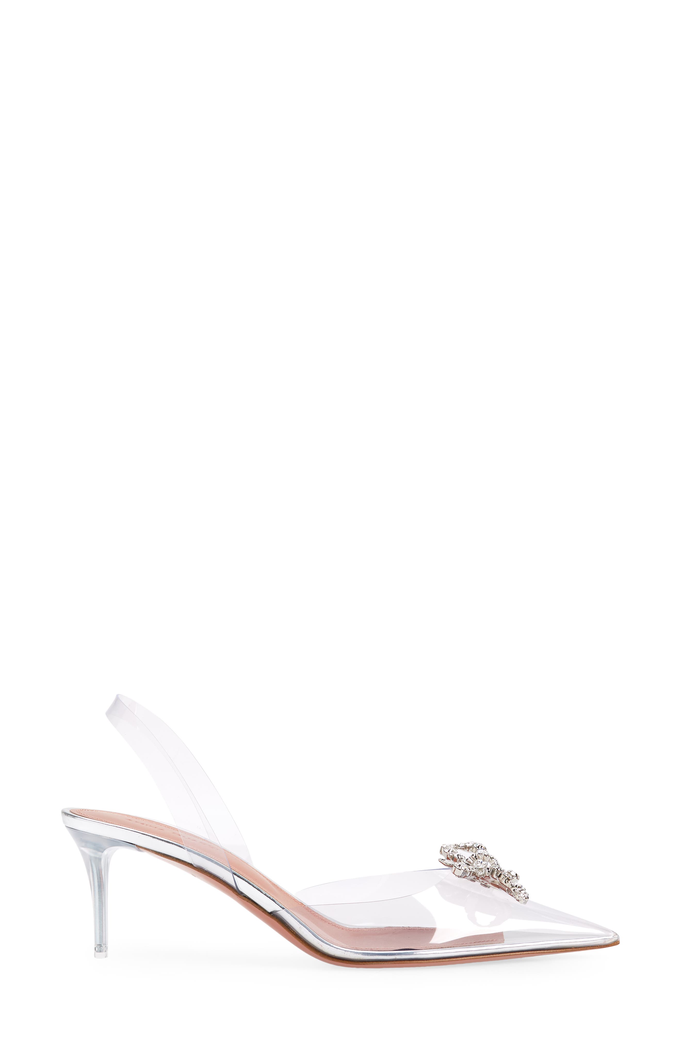 Amina Muaddi Rosie Glass Pointed Toe Slingback Pump, Alternate, color, 