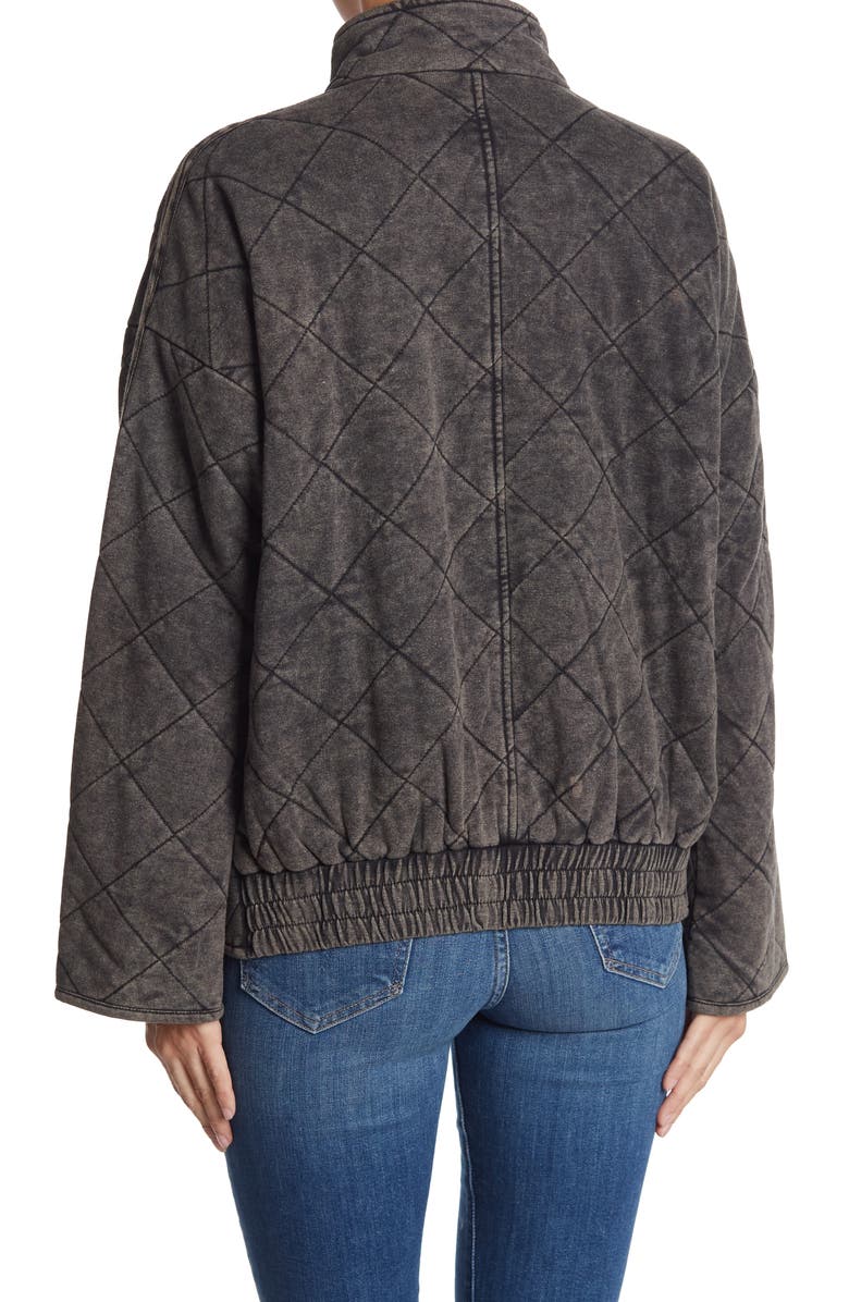 Bagatelle French Terry Diamond Quilted Jacket, Alternate, color, 