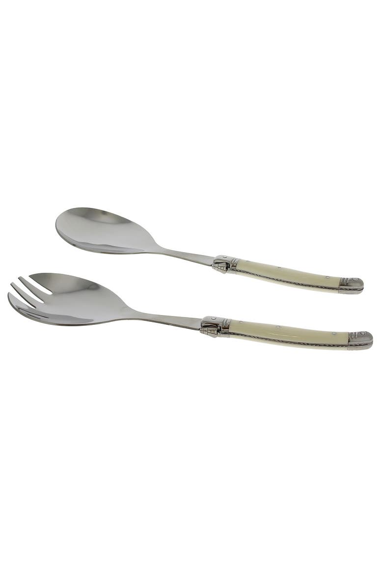 2-Piece Laguiole Faux Ivory Salad Servers, Alternate, color, IVORY