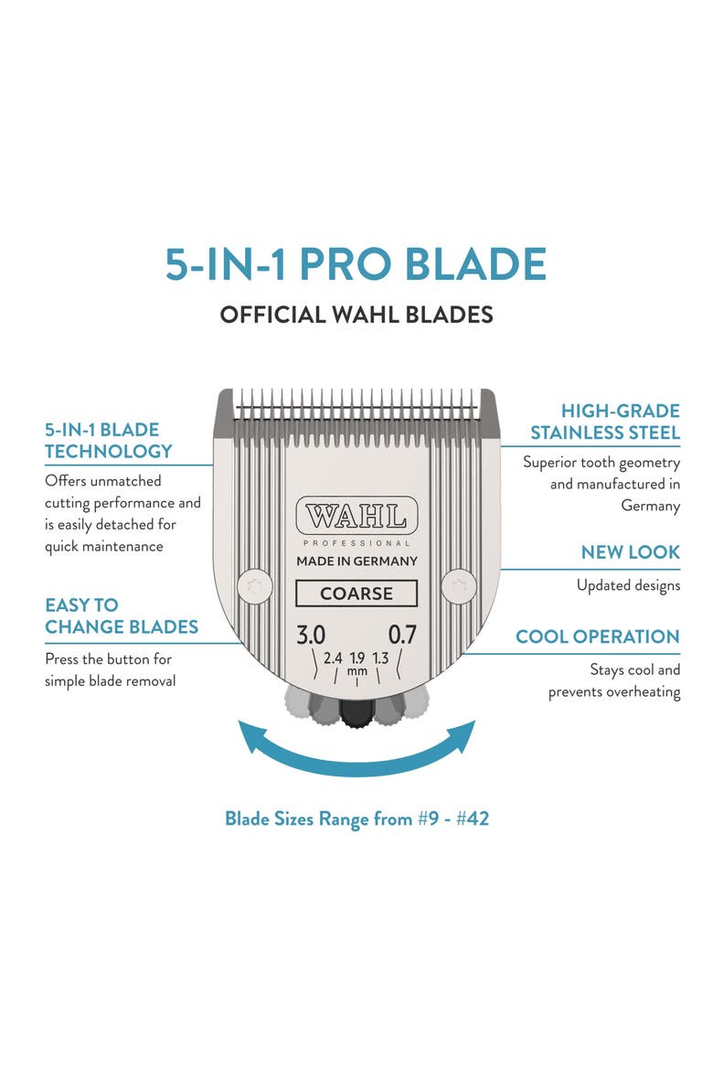 5 in 1 Adjustable Replacement Blade for Pet Clippers, Alternate, color, Chrome