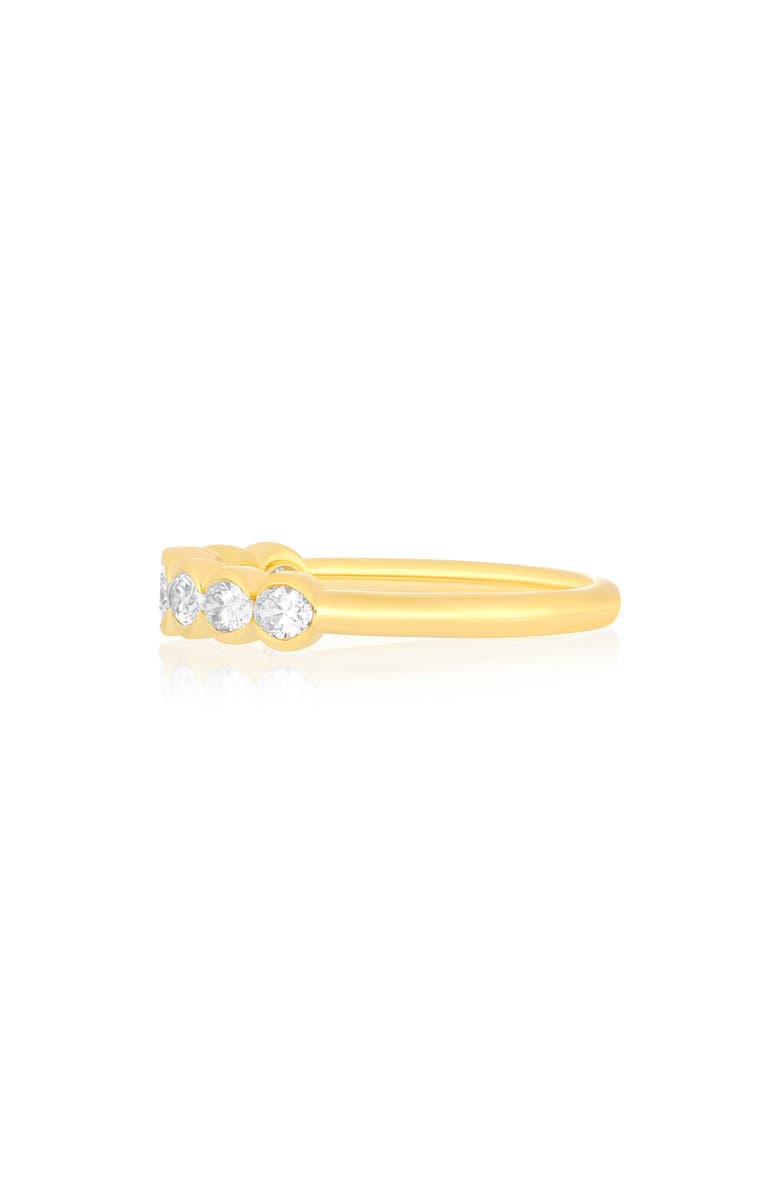 EF Collection Half Bezel Oval Diamond Ring, Alternate, color, Gold